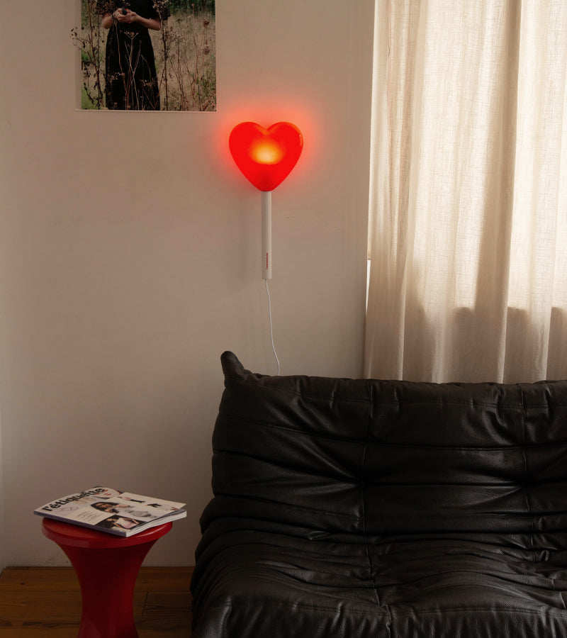 Lampada da parete lecca-lecca cuore