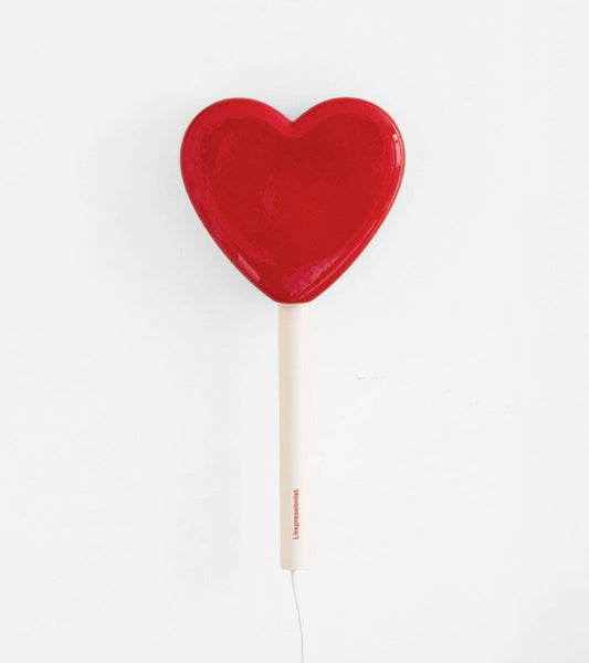 Lampada da parete lecca-lecca cuore