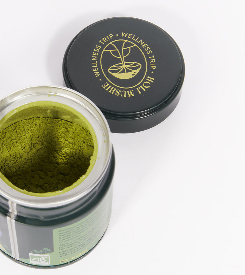 Matcha focus con funghi adattogeni