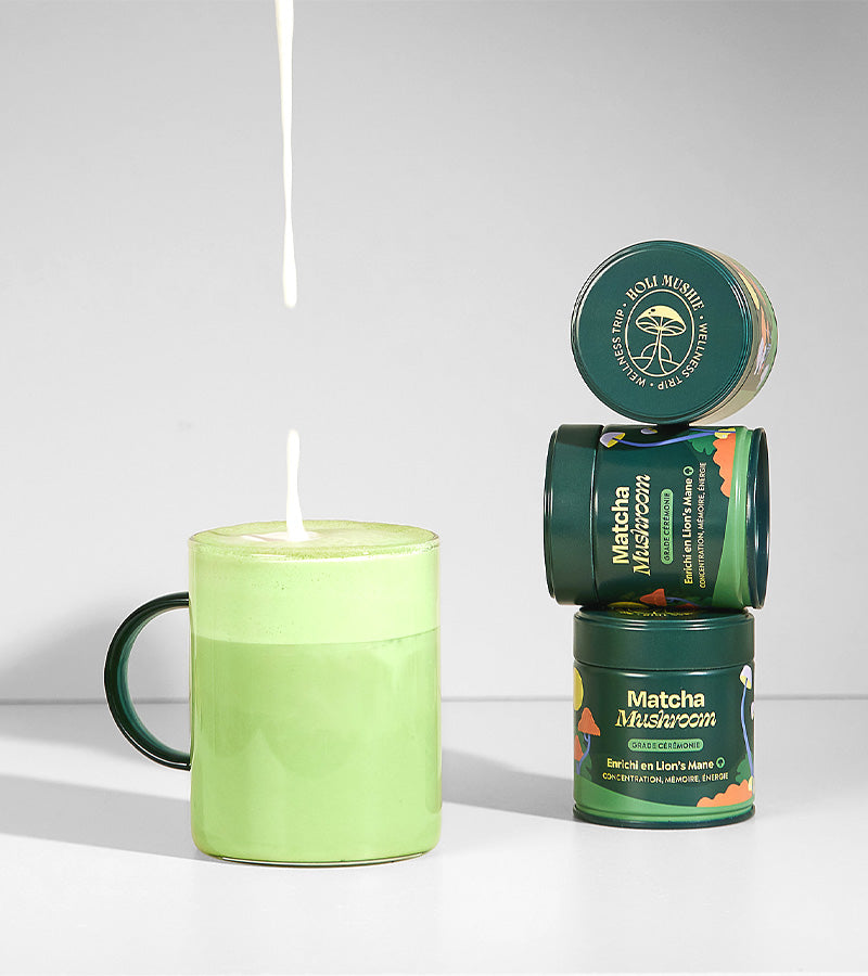 Matcha focus con funghi adattogeni
