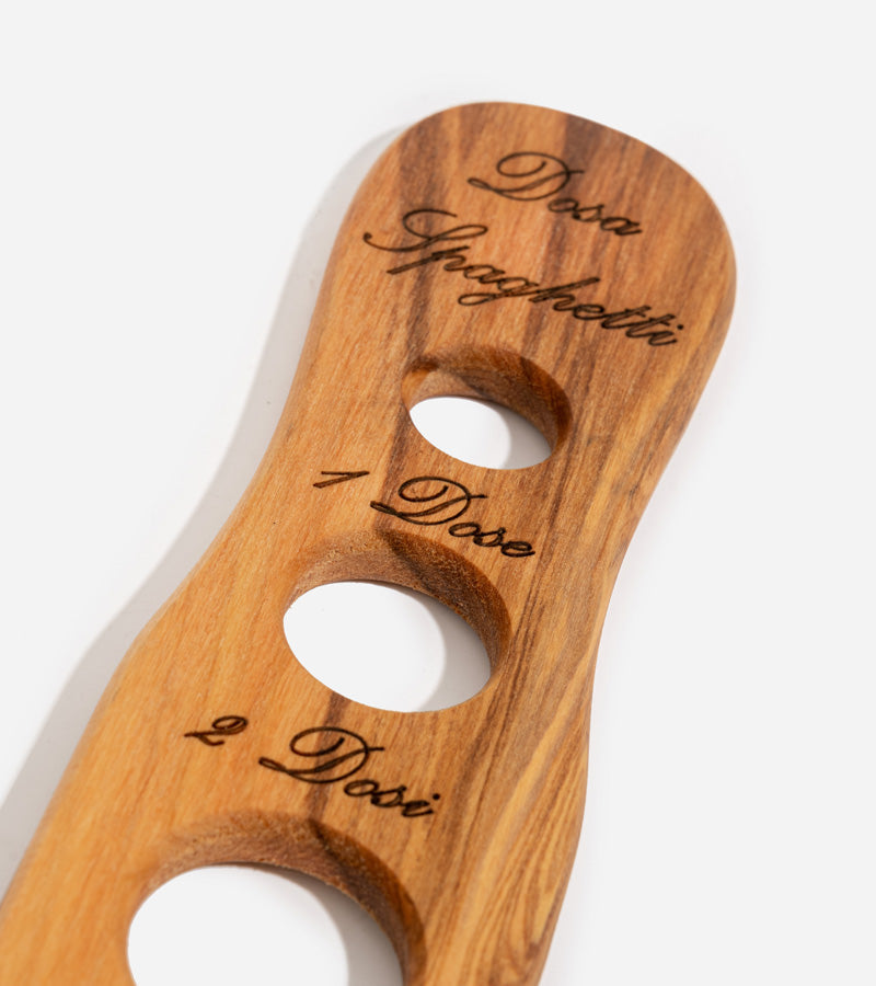 Misuratore per spaghetti in legno d'ulivo italiano