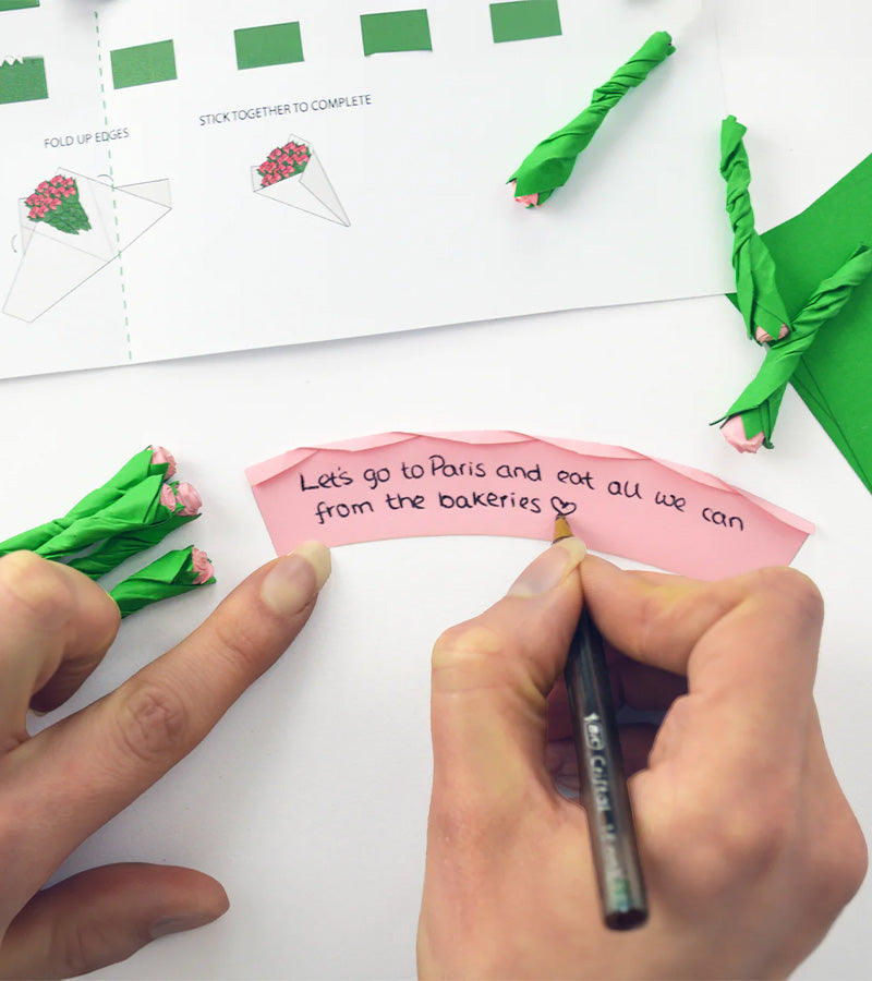 Mini bouquet de fleurs en papier à personnaliser