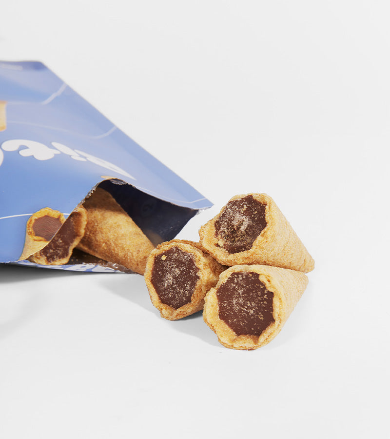 Mini coni ripieni di cioccolato
