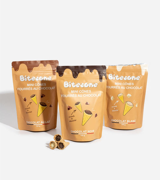 Mini coni ripieni di cioccolato