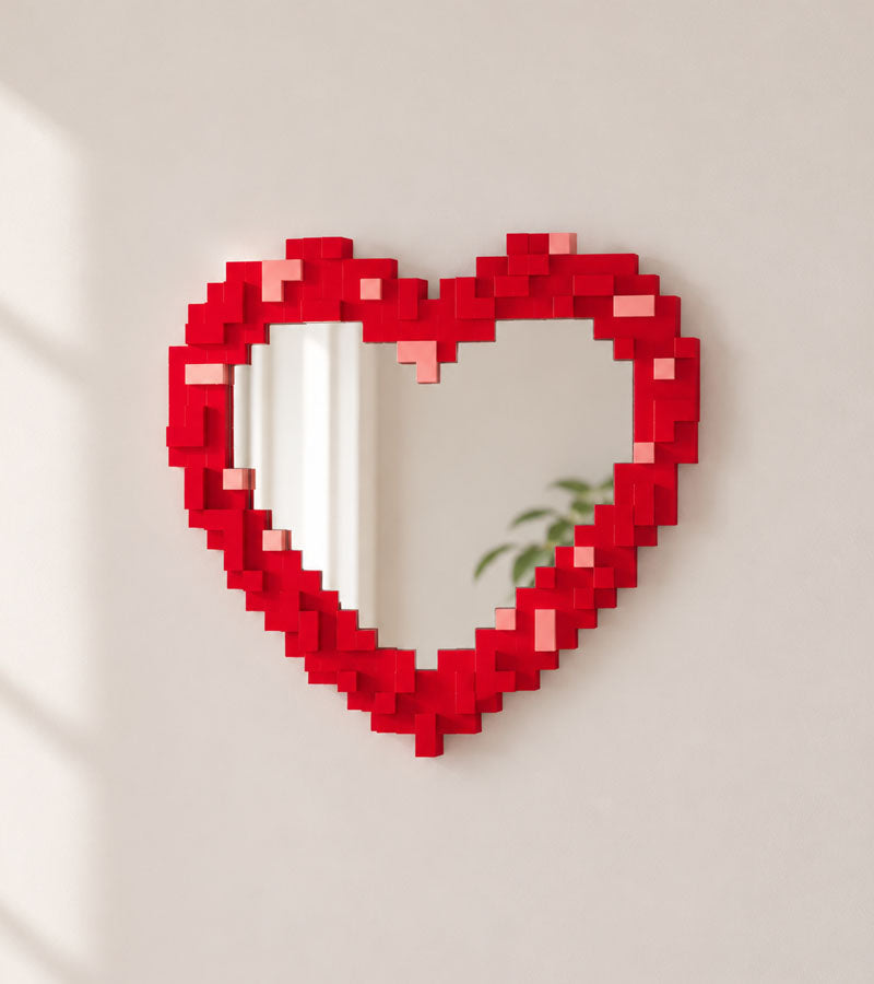 Specchio a cuore Pixel Design
