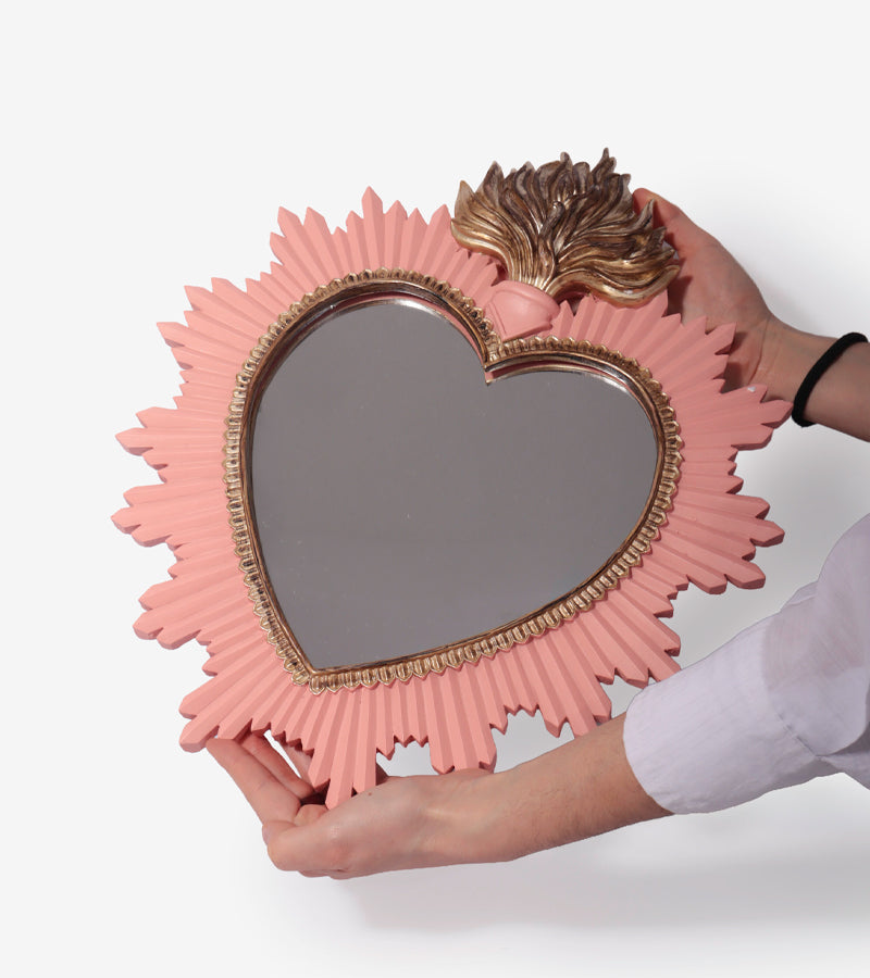 Specchio ex-voto rosa