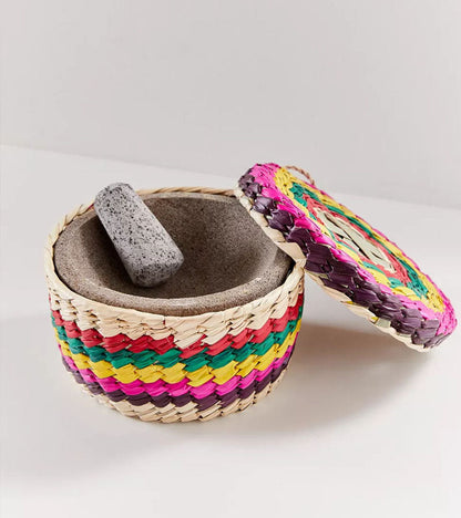 Set mortier, pilon et panier pour tortilla  Verve Culture