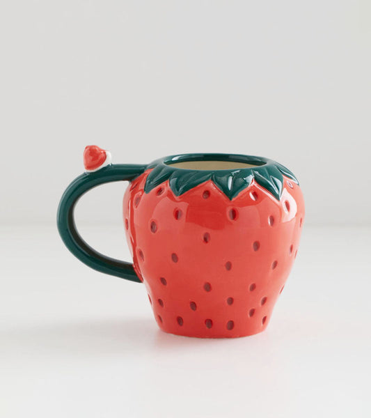 Tazza in ceramica a forma di fragola