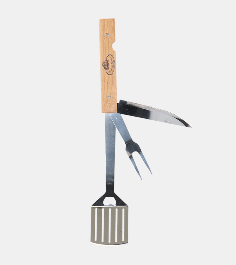 Ustensile pour barbecue 4 en 1 pliable 