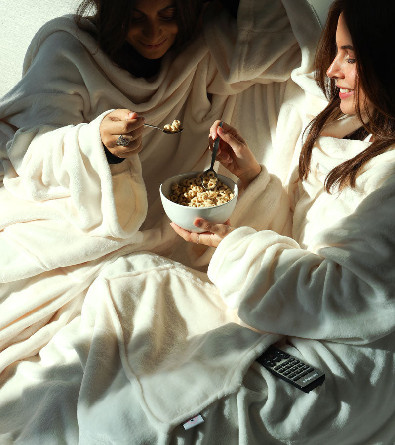 Plaid à manches pour deux personnes