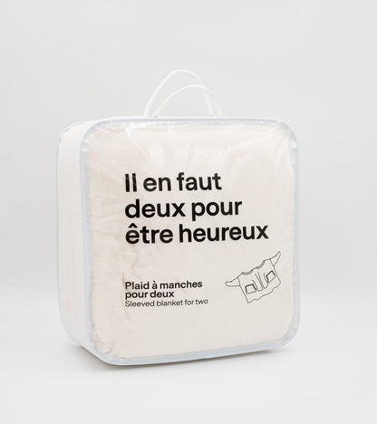 Plaid à manches pour deux personnes
