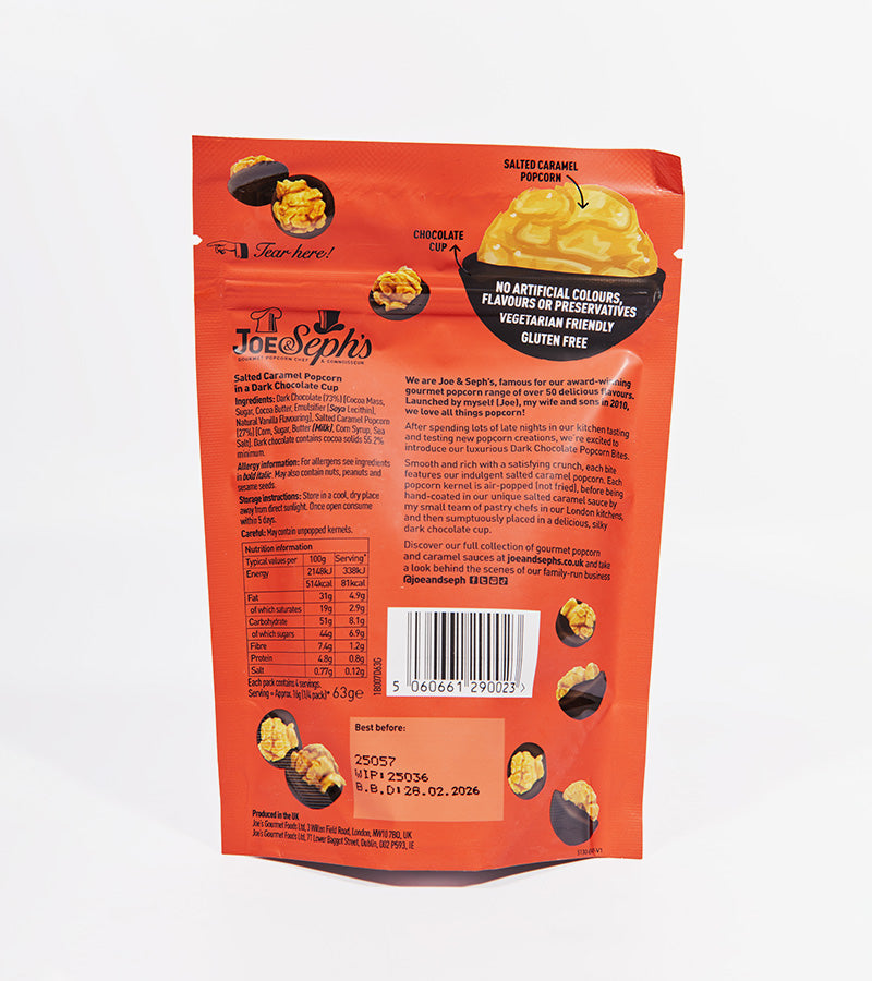 Popcorn avec coque de chocolat noir