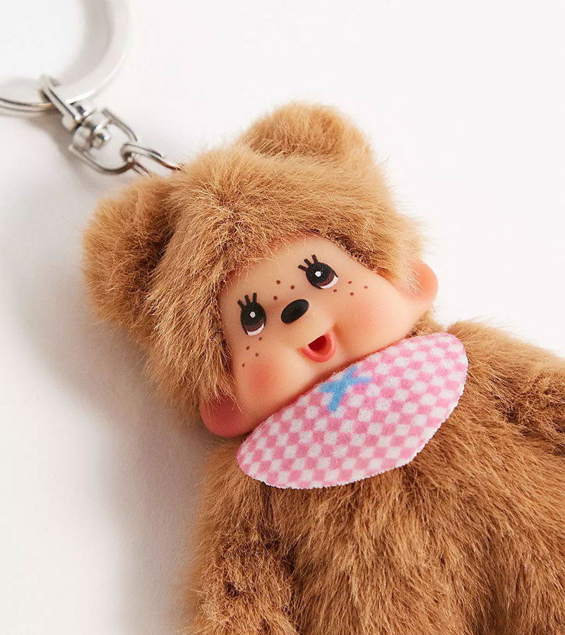 Porte-clés Monchhichi Kiki beige