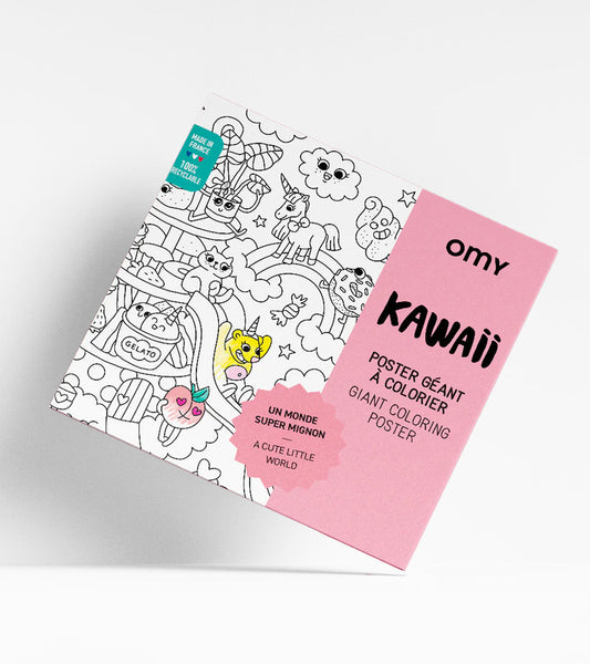Poster gigante da colorare Kawai
