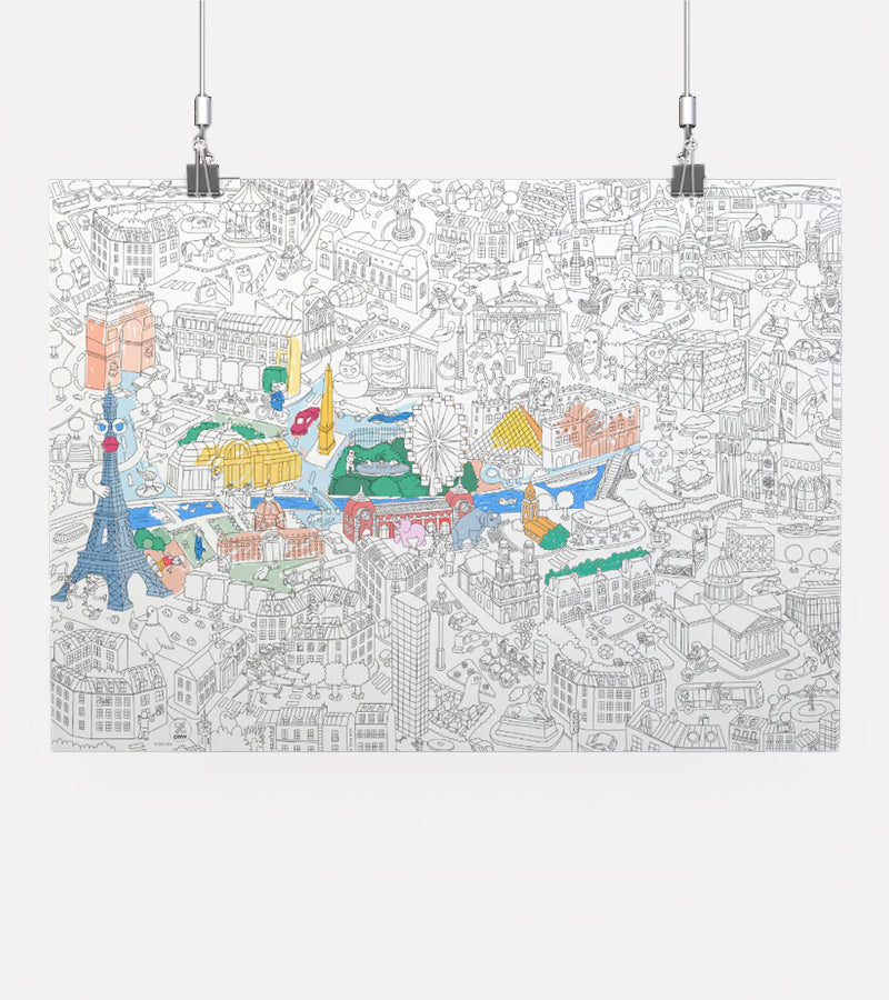 Poster géant à colorier - Paris