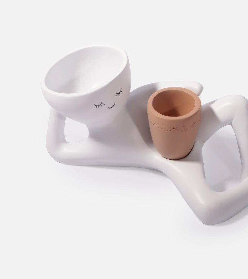 Vaso per piante omino pigro