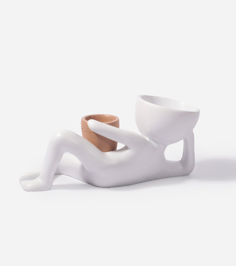 Vaso per piante omino pigro