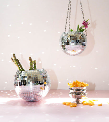 Pot de plantes disco boule à facettes