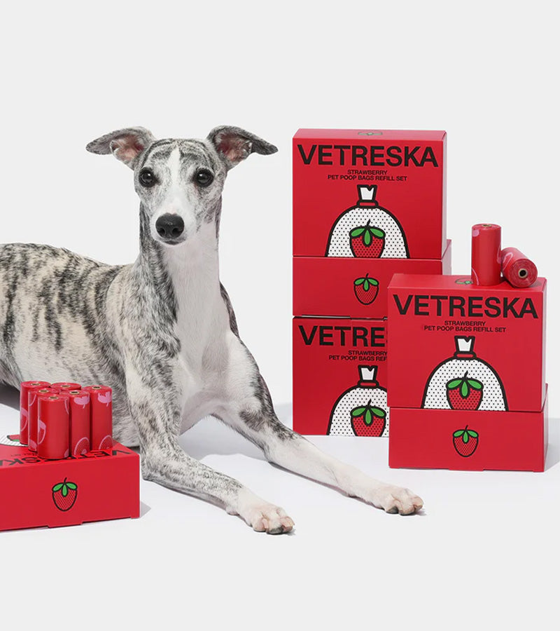Sacs à crottes à la fraise  Vetreska
