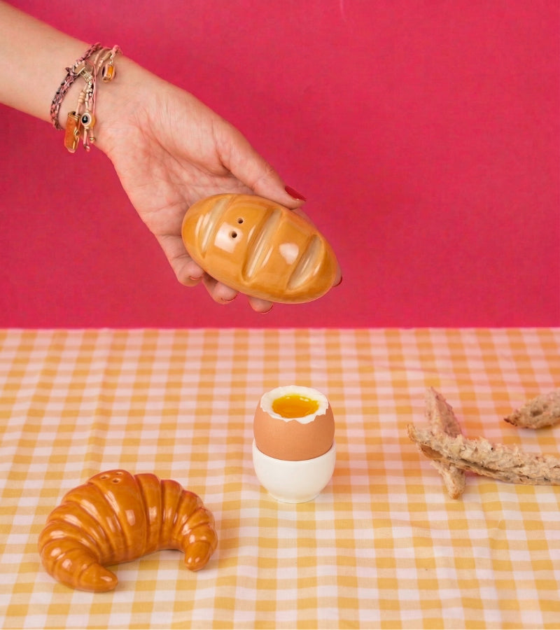 Saliera e pepiera baguette e croissant