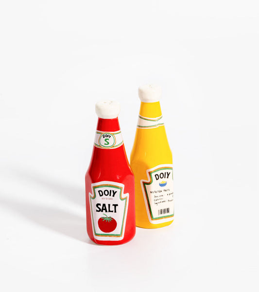 Saliera e pepiera ketchup e senape