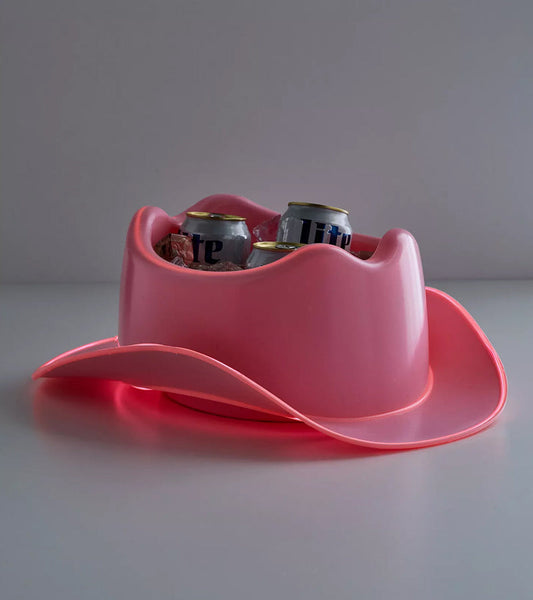 Secchiello per il ghiaccio con cappello da cowboy illuminato
