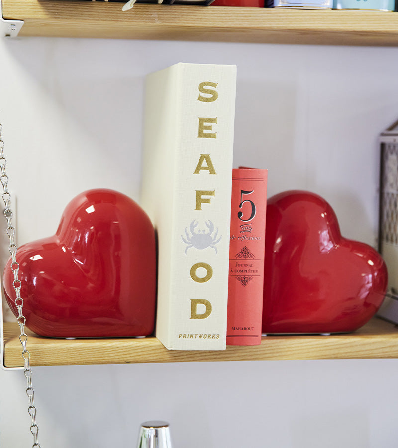 Serre-livres coeurs