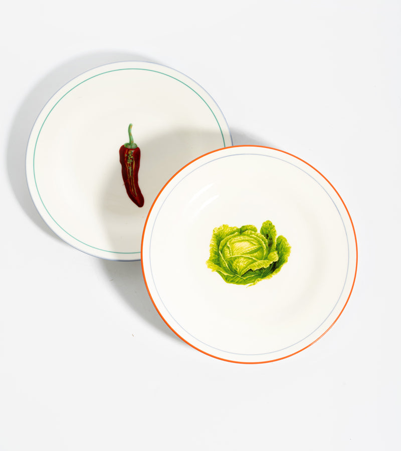 Set de 4 assiettes creuses légumes  Klevering