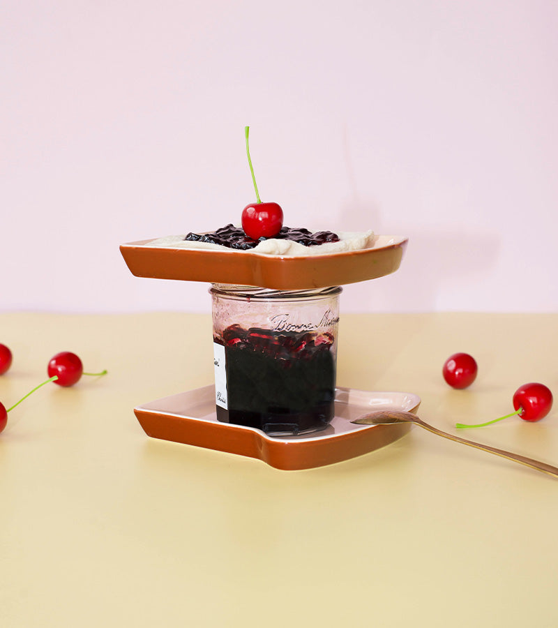 Set de deux assiettes toast