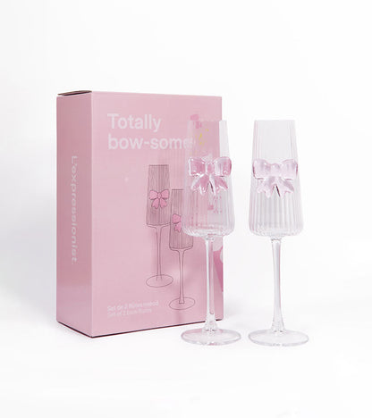 Coffret de deux flûtes à pétillant noeud