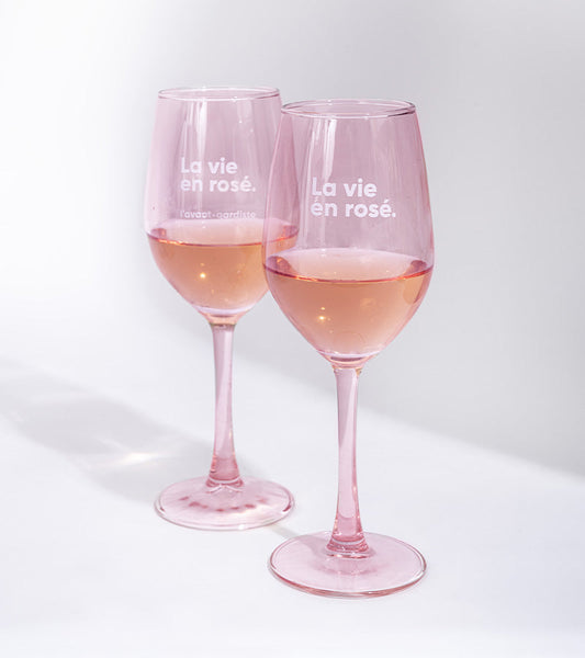Set di due bicchieri - La vita in rosé