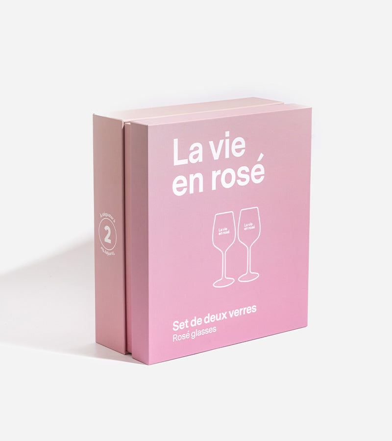 Set di due bicchieri - La vita in rosé