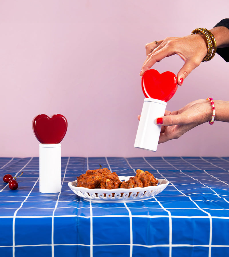 Set di macinini per spezie a cuore