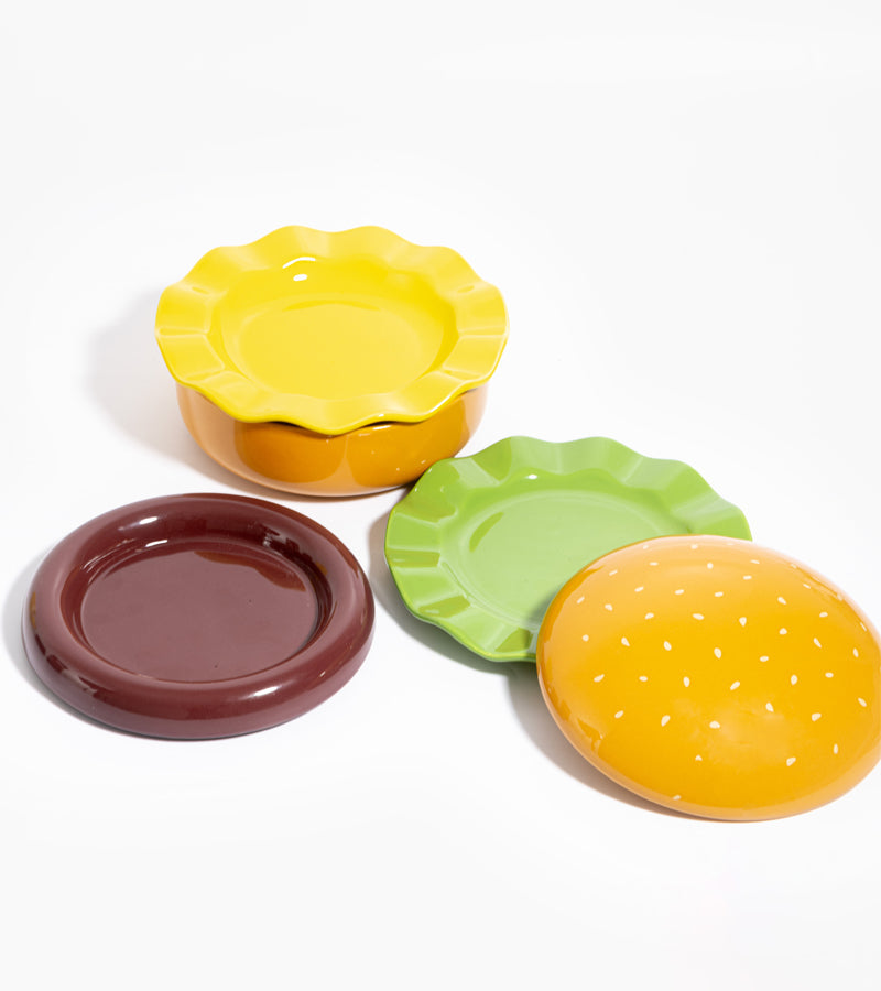 Set di piatti hamburger
