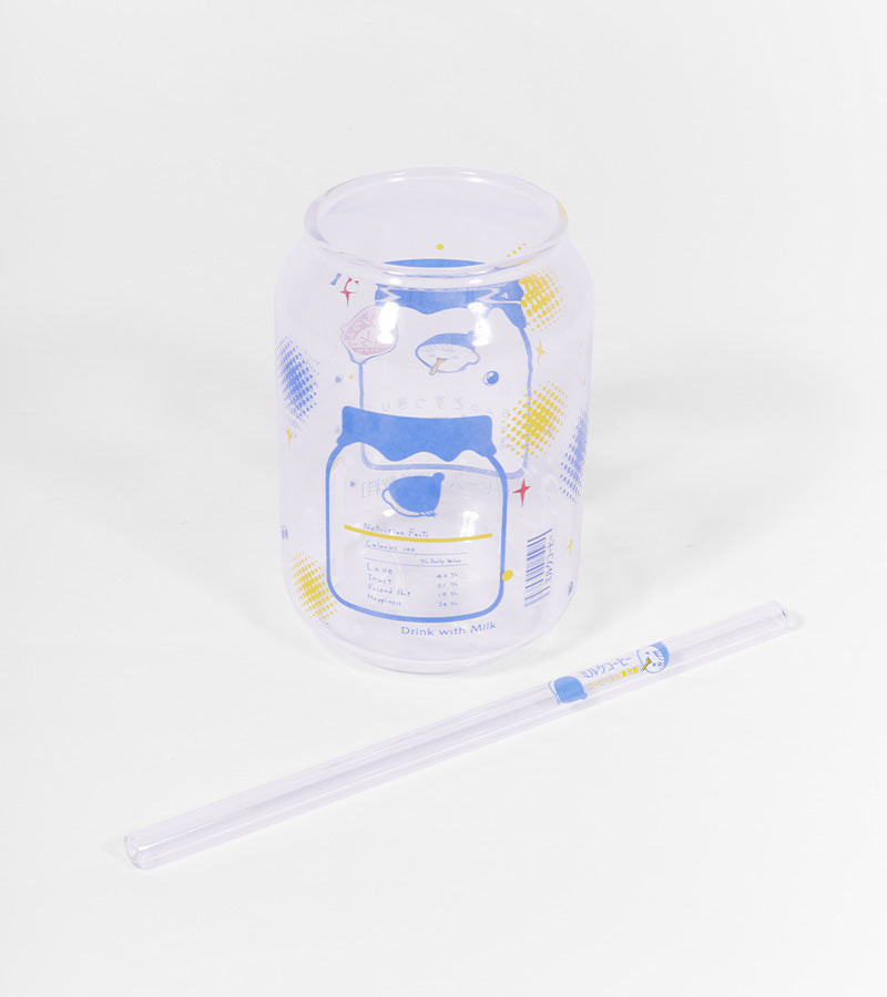 Set bicchiere e cannuccia kawaii