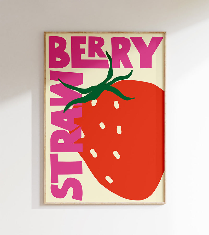 Poster A3 con fragole - Poster Inouï