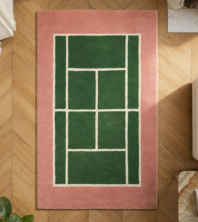 Tappeto a forma di campo da tennis