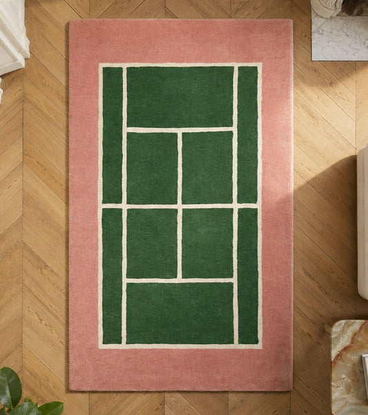 Tappeto a forma di campo da tennis