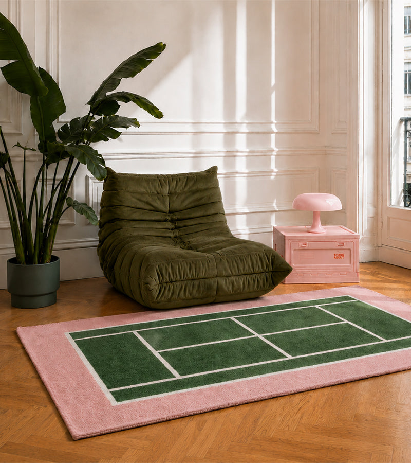Tappeto a forma di campo da tennis