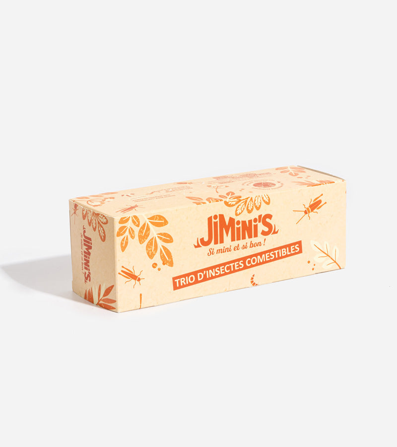Trio d'insectes comestibles pour l'apéro  Jimini's