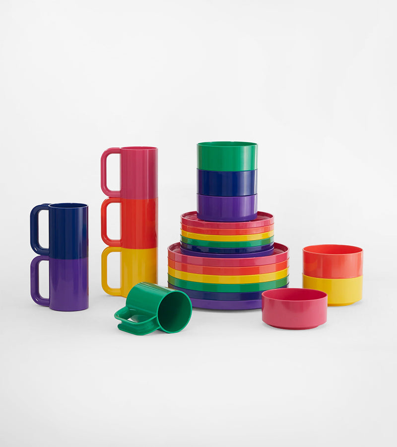 Set di 6 piatti rainbow Vaisselle Max - Heller