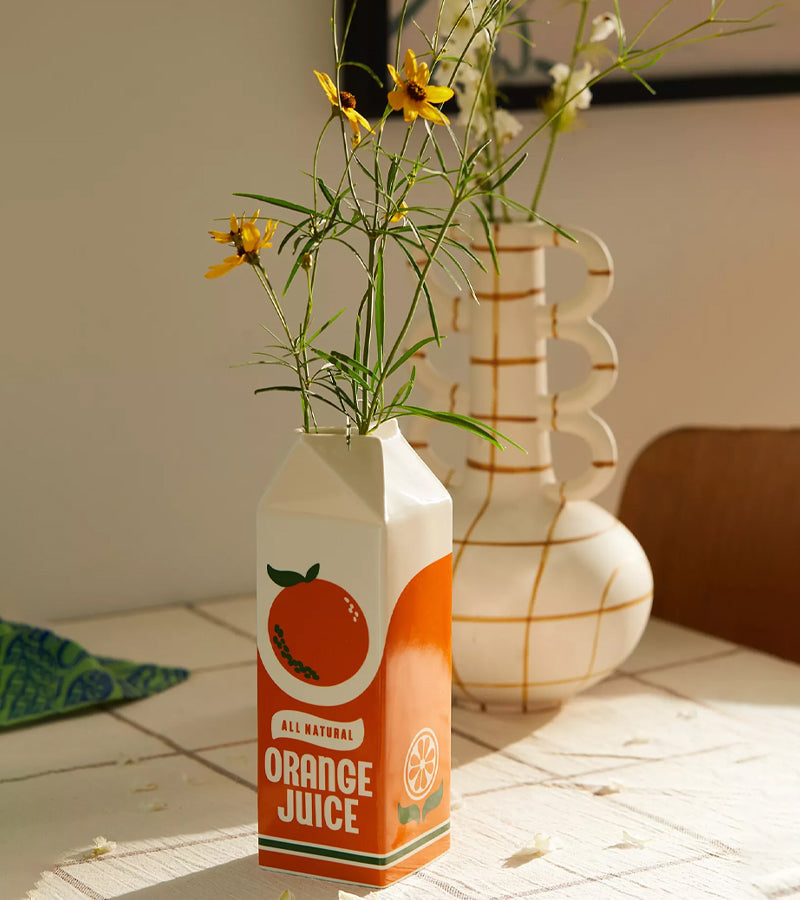 Vase brique de jus d'orange  Ban.do