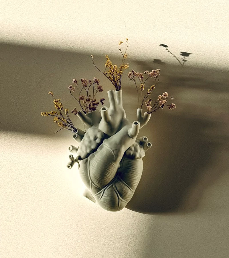 Vaso cuore Love in Bloom in porcellana