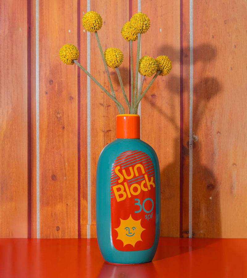 Vase crème solaire