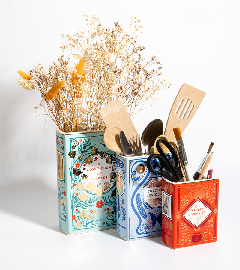 Vase en céramique Bibliophile Bleu  Chronicle books