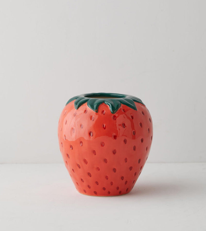 Vaso fragola in ceramica