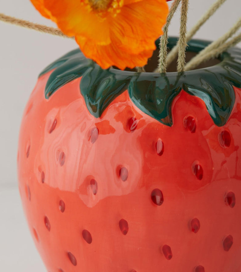 Vaso fragola in ceramica