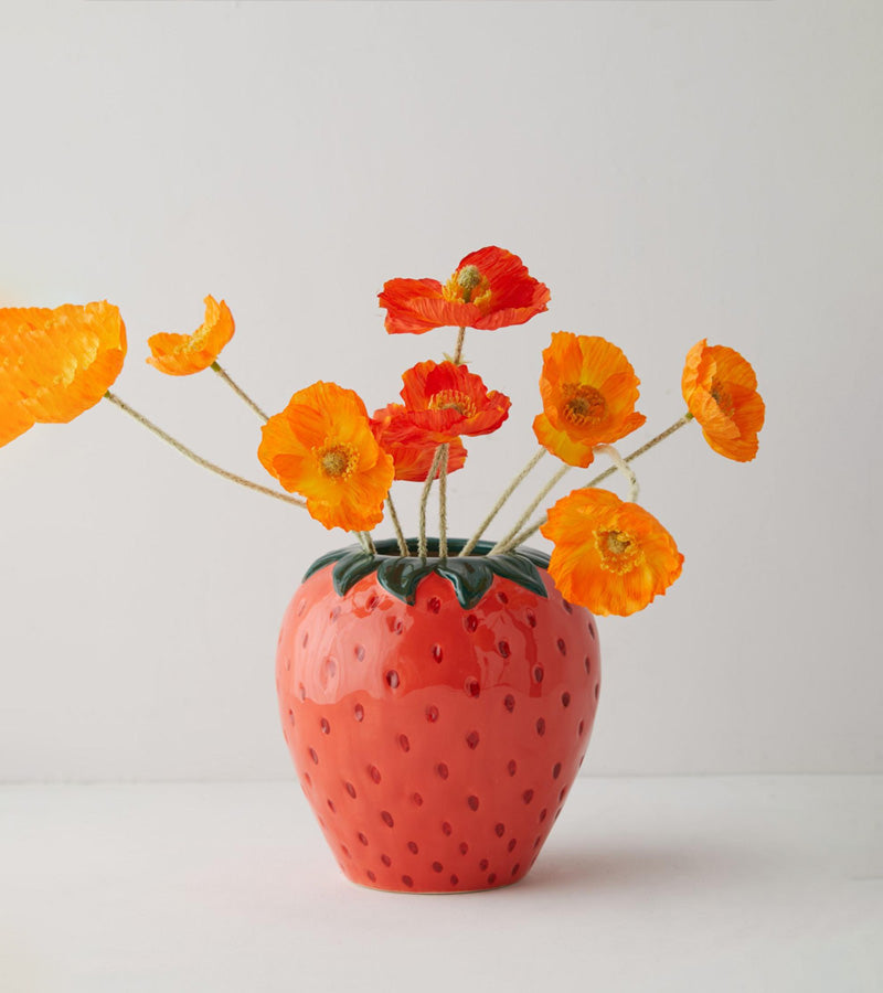 Vaso fragola in ceramica