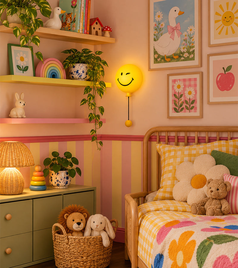 Luce notturna da parete a forma di smiley 😊💡