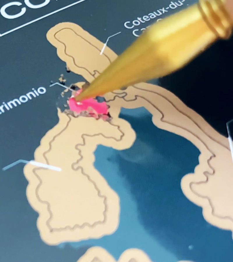 Mappa da grattare: la Francia dei vini